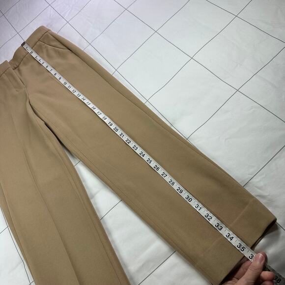 J.Crew Pants Womens 2 Tan Camel Kate Straight Leg 4 Season Stretch Professional - Picture 10 of 11